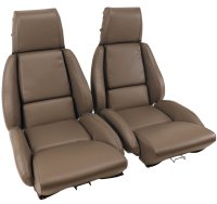 Mounted "Leather-Like" Vinyl Seat Covers Gray Standard For 1988 Corvette
