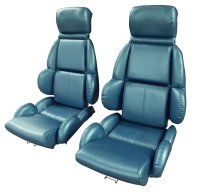 Mounted "Leather-Like" Vinyl Seat Covers Blue Standard For 1989 Corvette