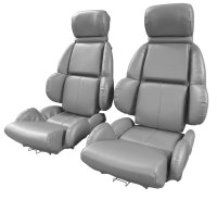 Mounted "Leather-Like" Vinyl Seat Covers Gray Standard For 1989 Corvette