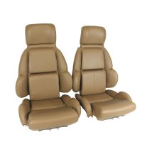 Mounted "Leather-Like" Vinyl Seat Covers Beige Standard For 1992 Corvette