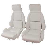 Mounted "Leather-Like" Vinyl Seat Covers White Standard For 1992 Corvette