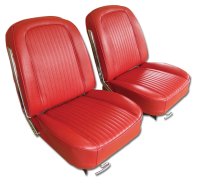 Vinyl Seat Covers- Red For 1963 Corvette