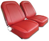 Vinyl Seat Covers- Red For 1964 Corvette