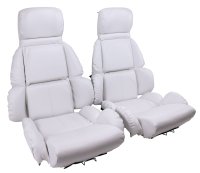 Mounted "Leather-Like" Vinyl Seat Covers White Standard For 1993 Corvette