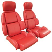 Mounted "Leather-Like" Vinyl Seat Covers Red Standard For 1993 Corvette