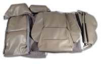 OE Style Leather-Like Sport Seat Covers W/O Perforated Inserts Gray For 88 Corvette