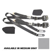 40464 Medium Gray Lap & Shoulder Seat Belts Single Retractor For 88-91 Corvette