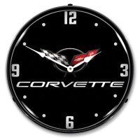 LED Clock- C5 Black Tie For 1997-2004 Corvette