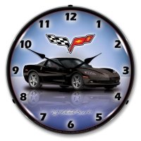 LED Clock- C6 Black For 2005-2013 Corvette