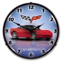 LED Clock- C6 Crystal Red For 2005-2013 Corvette