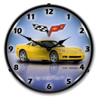 LED Clock- C6 Velocity Yellow For 2005-2013 Corvette