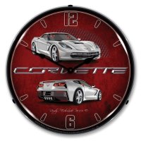 LED Clock- C7 Blade Silver For 2014-2019 Corvette