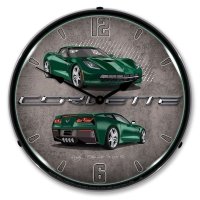 LED Clock- C7 Lime Rock Green For 2014-2019 Corvette