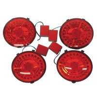 C6 Eagle Eye LED Tail Lights w/ Factory Style Red For 2005-2013 Corvette