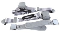 Seat Belts Chrome Lift Latch Buckle Gray For 1968-1973 Ford Mustang