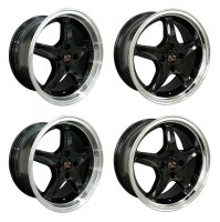 MA7866 Mounted Tire & Wheel Kit 17" Cobra R Style Anthracite W/Extensa HP Tires For 79-93 Mustang