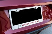 2015-2017 Mustang Custom "Coyote" License Plate Frame