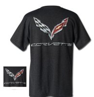 C7 Corvette Stingray Flag Logo T-Shirt