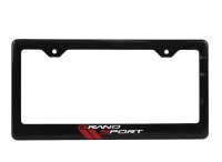 2005-2013 C6 Corvette License Plate Frame Carbon Fiber W/Red & White Grand Sport Logo