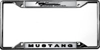 2015-2017 Ford Mustang Horsepower License Plate Frame - Chrome