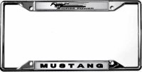2015-2019 Ford Mustang License Plate Frame - Chrome Horsepower