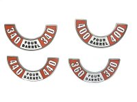 1972-1974 Mopar Dodge Chrysler 340-360-400-440 Cubic Inch Four Barrel Air Cleaner Decal