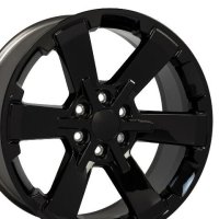 Chevy Silverado Tahoe GMC Yukon 22" Replica Wheel CV41 Rally Black 22x9
