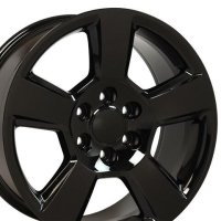 20" Replica Wheel CV76 Fits Tahoe Yukon Silverado Escalade Rim 20x9 Black Wheel