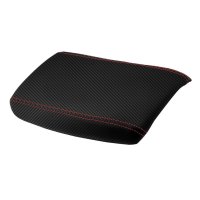 1997-2004 Corvette C5 Console Armrest PVC Carbon Fiber Cover - Red Stitch