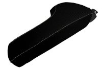 2016-2023 Camaro Console Lid Cover Carbon Fiber Beige Stitch