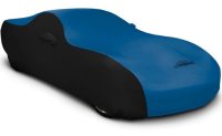 2008-2023 Dodge Challenger 2 Tone Satin Stretch Car Cover Black And Grabber Blue