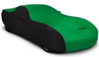 2008-2021 Dodge Challenger 2 Tone Satin Stretch Car Cover Black and Synergy Green