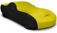 2015-2023 Dodge Challenger Hellcat 2 Tone Satin Stretch Car Cover Black and Yellow
