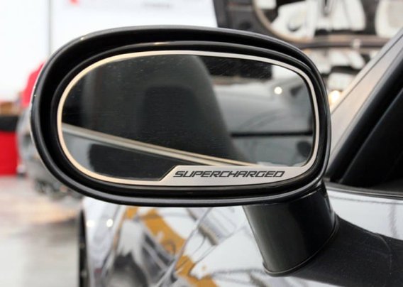 C6 Corvette Side View Mirror Trim Rings w/SuperCharged Logo