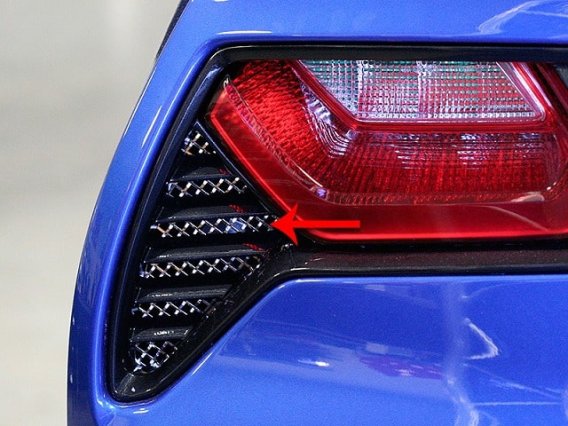 2014-2019 C7 Corvette Rear Taillights Laser Mesh Grilles