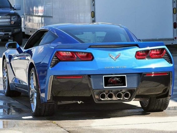 C7 Corvette Rear Taillights Laser Mesh Grilles