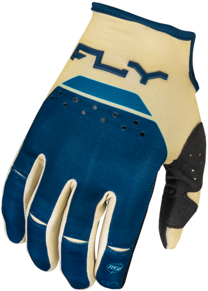 Fly Racing 2024 Adult Kinetic Reload Gloves (Ivory/Navy/Cobalt Medium)