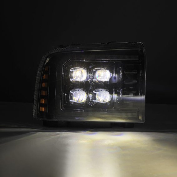 2005-2007 Ford Super Duty AlphaRex Nova-Series Black Projector Headlights
