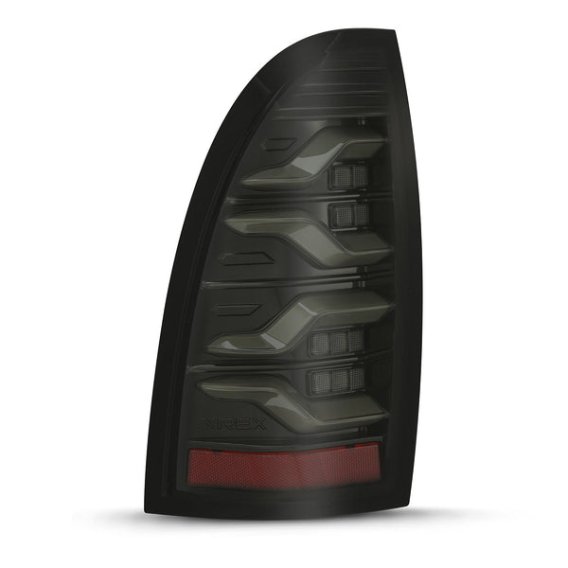 2005-2015 Toyota Tacoma AlphaRex LUXX-Series LED Tail Lights Alpha-Black with Activation Light an...