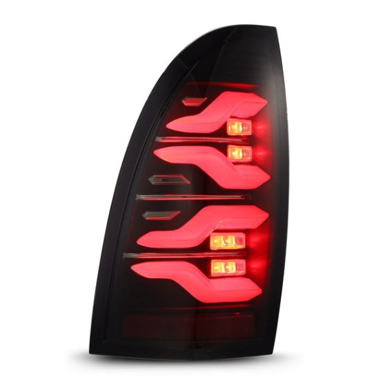 2005-2015 Tacoma AlphaRex LUXX-Series Black LED Tail Lights with Activation Light & Sequential Am...