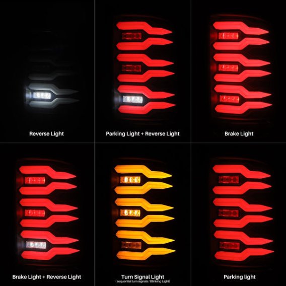 2007-2014 GMC Sierra 1500 / 2500 / 3500 HD AlphaRex Luxx LED Tail Lights