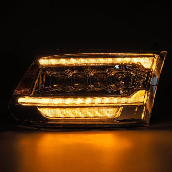 2009-2018 RAM 2500 AlphaRex LED Projector Headlights Plank Style with ACT Light and Sequential Si...