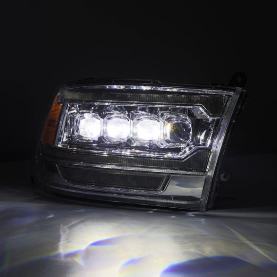 2009-2018 RAM 2500 AlphaRex LED Projector Headlights Plank Style with ACT Light and Sequential Si...