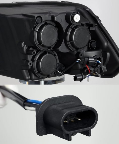 2009-2018 RAM 1500HD, 2010-2018 RAM 2500/3500HD AlphaRex Pro-Series Black Projector Headlights