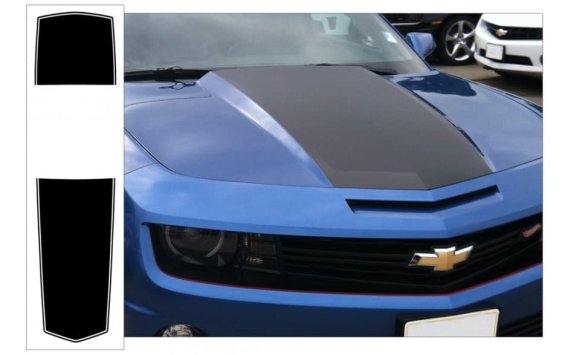 2010-2013 Camaro Over The Car Stripe Kit Convertible Solid With Pinstripe