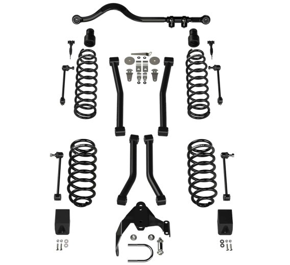 Fits Jeep JK 2 Door 3 " Lift Suspension System w/ 4 Sport Flexarms and Track Bar No Shocks 07-18 ...