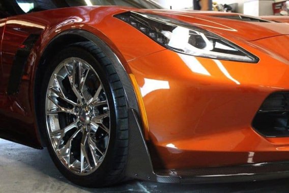 C7 Corvette Z06 APR Carbon Fiber Front Wheel Fender Well Extensions