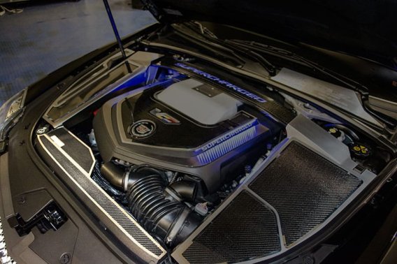2006-2015 Cadillac CTS-V Carbon Fiber Radiator Cover w/Trim