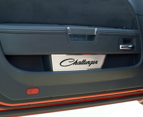 2008-2014 Dodge Challenger Door Badge Plates Classic Challenger Script