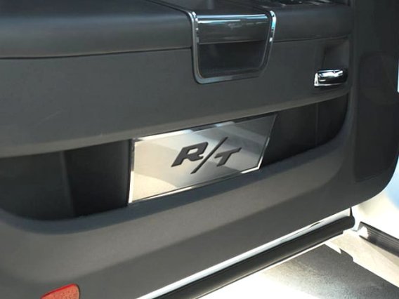 2008-2014 Dodge Challenger Door Badge Plates R/T Logo